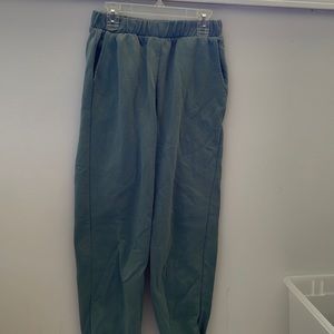 Womens green Zara joggers